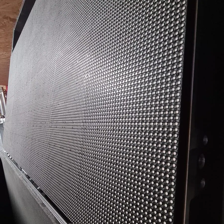 Gros plan sur la surface d’une dalle LED